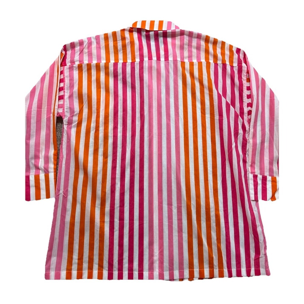 NEW Beach Riot Alexa Top Womens Petite‎ Large White Striped Sunset Long Sleeve - Picture 7 of 7